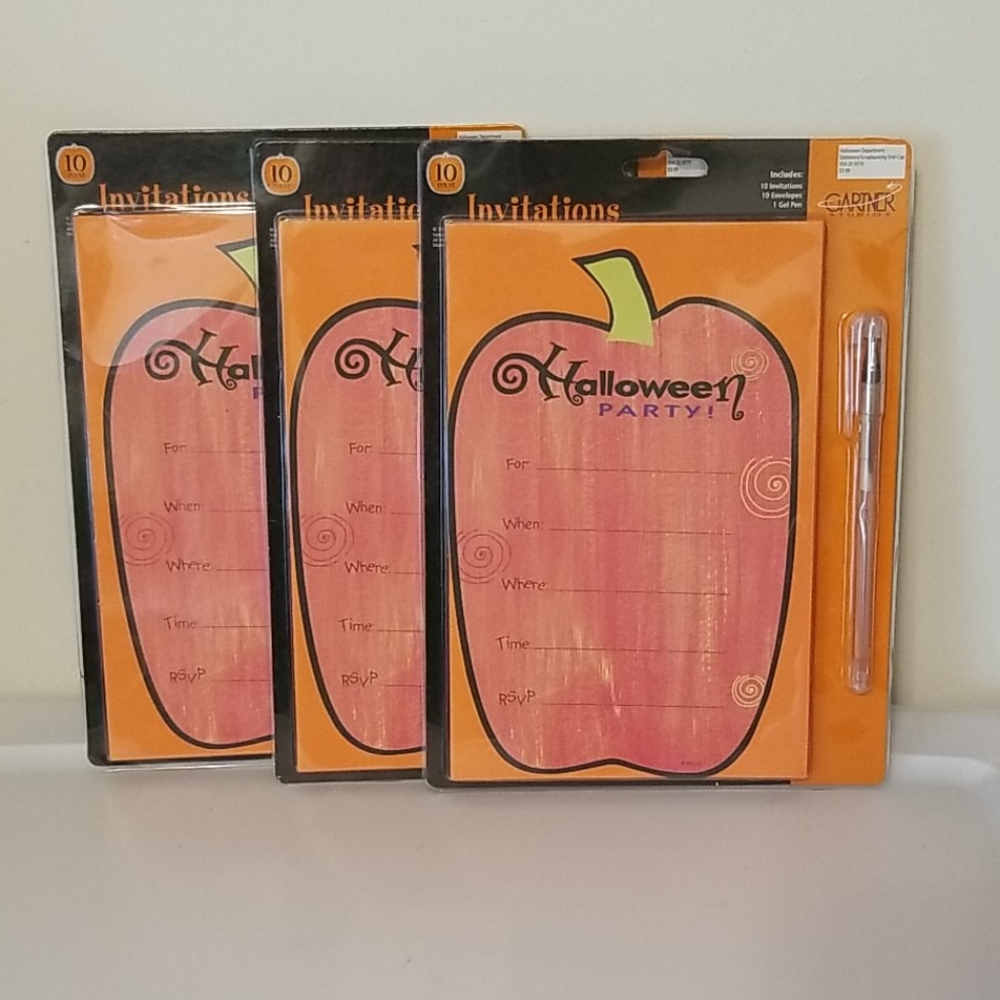 3 Packs Halloween Party Invitations